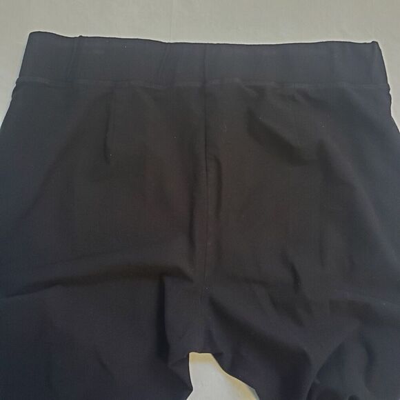 Eileen Fisher System Black Capri Pants Stretch Crepe Slim Women's Sz M Elastic - Picture 10 of 12